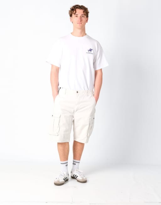 Vintage Levi's 38x22 Canvas Cargo Shorts Beige