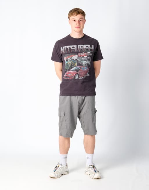Vintage Levi's 38x22 Canvas Cargo Shorts Grey