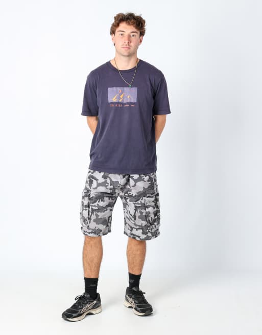 Vintage Levi's 38x22 canvas cargo shorts grey