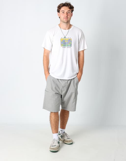Vintage Levi's 38x22 canvas cargo shorts in light grey