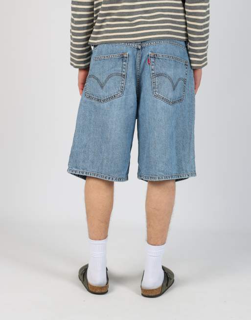 Vintage Levi's 38x22 denim jorts shorts in light blue