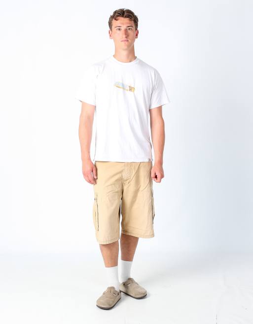 Vintage Levi's 38x23 canvas cargo shorts in tan