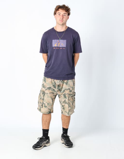 Vintage Levi's 38x23 canvas cargo shorts khaki green