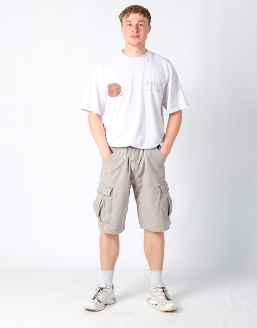 Vintage Levi's 38x24 Canvas Cargo Shorts Beige