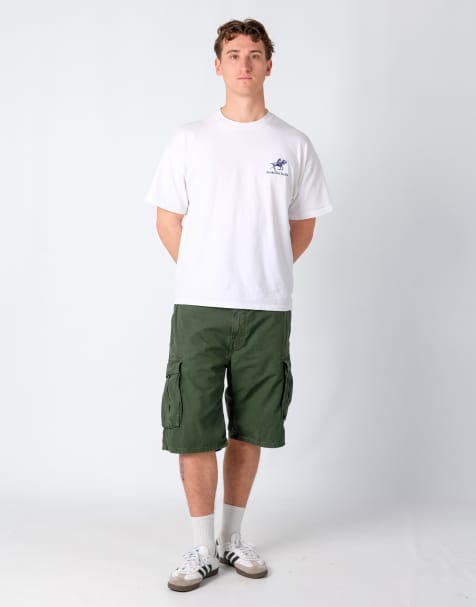 Vintage Levi's 38x24 Canvas Cargo Shorts Dark Green - view 1