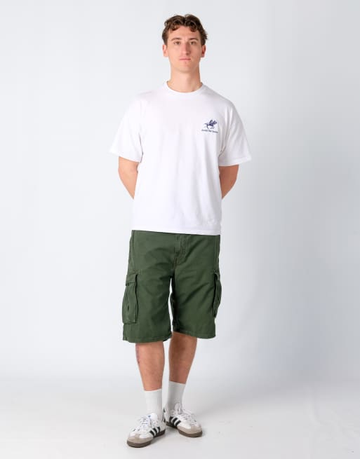 Vintage Levi's 38x24 Canvas Cargo Shorts Dark Green