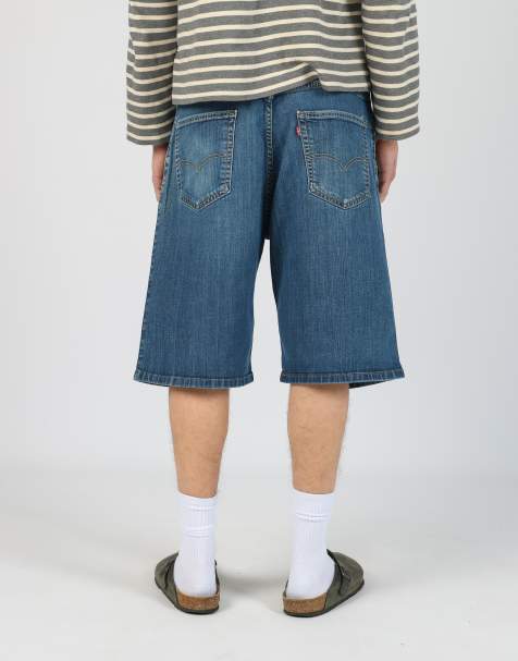 Vintage Levi's 38x24 denim jorts shorts in blue - view 1