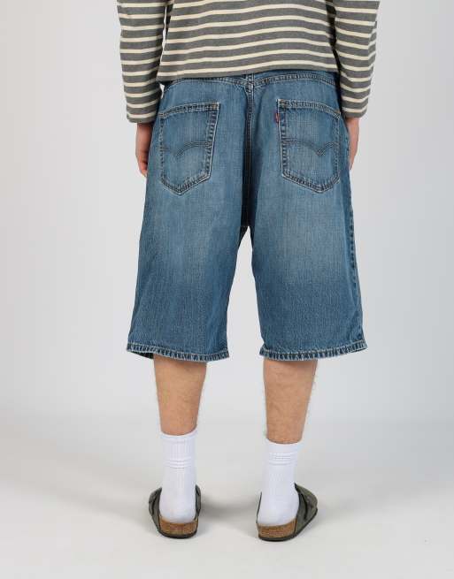 Vintage Levi's 38x25 denim jorts shorts in blue