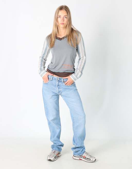 Vintage Levi's 501 31x34 denim jeans in light blue