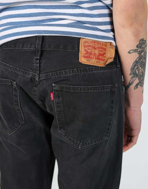 Vintage Levi's 501 33x30 denim jeans in black, 4 of 4
