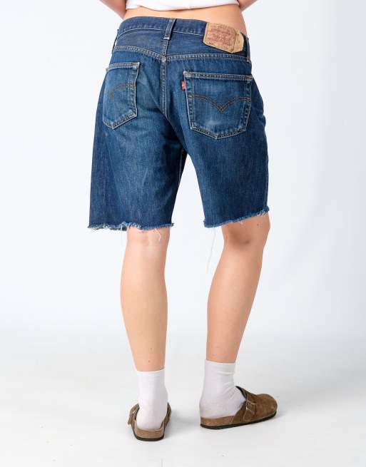 Vintage Levi's 501 34x19 Denim Shorts Navy Blue