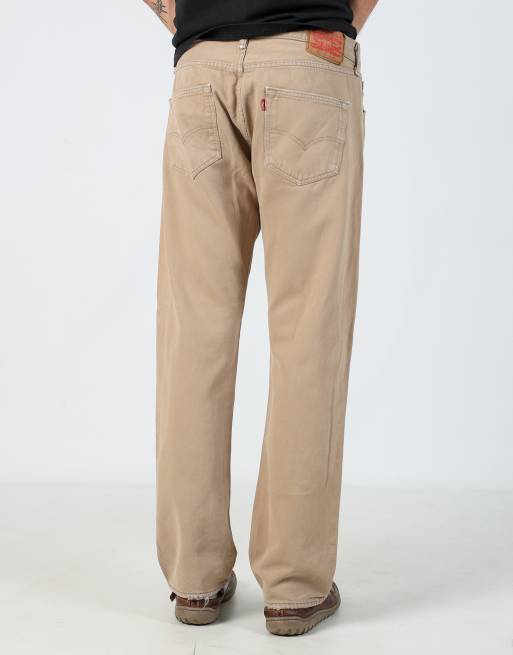 Vintage Levi's 501 34x30 woven straight pants in beige