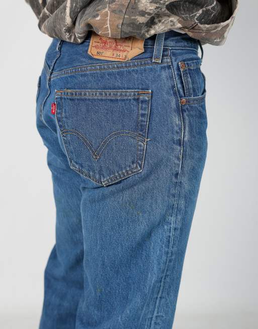 Vintage Levi's 501 34x36 denim jeans in blue, 4 of 4
