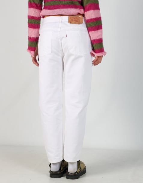 Vintage Levi's 501 34x36 denim jeans in white - view 1