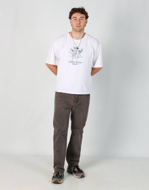 Vintage Levi's 501 36x30 denim jeans in charcoal grey - view 1