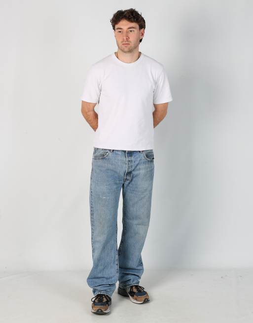 Vintage Levi's 501 36x34 denim jeans in light blue