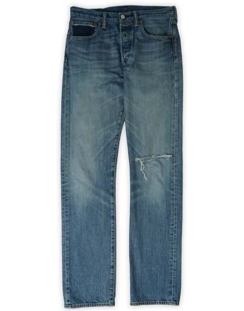 Vintage Levis 501 size S ripped jeans in blue - view 1