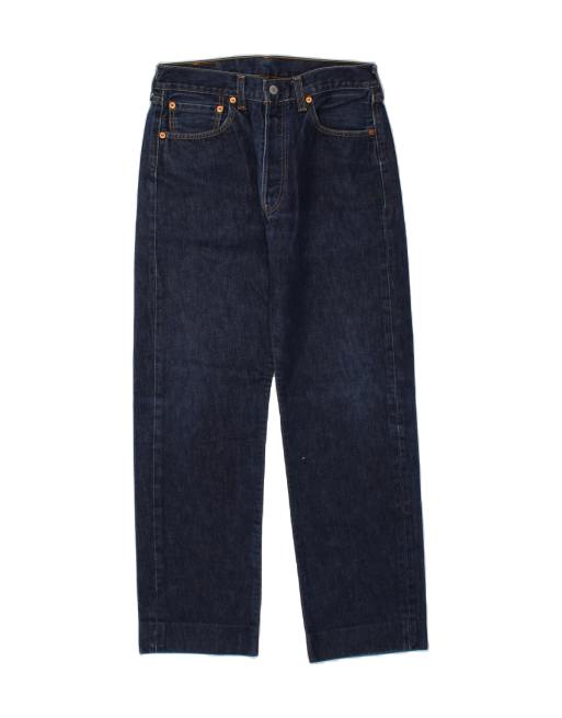 Vintage Levi s 501 Size W32 L36 Straight Jeans in Navy Blue Cra wallonieShops lucky brand kids leon park advance skinny jeans in leon park big kids