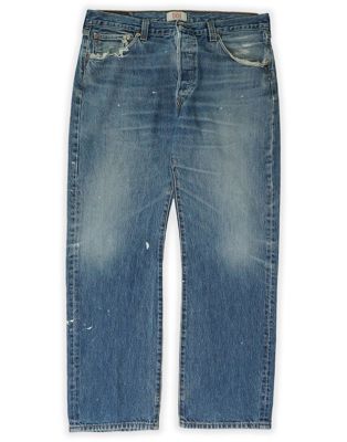 Vintage levis 501 size xl jeans in mid blue