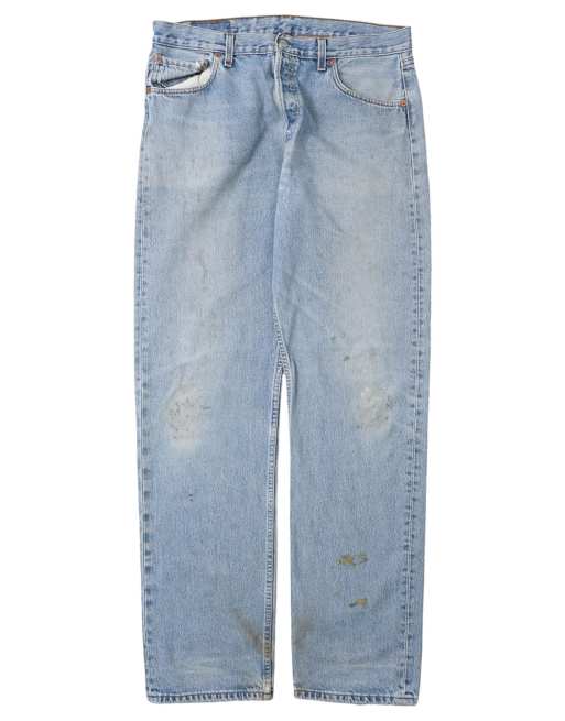 Cra wallonieShops Vintage Levis 501 W36 L32 straight jeans in blue Harris Wharf London knitted shift dress