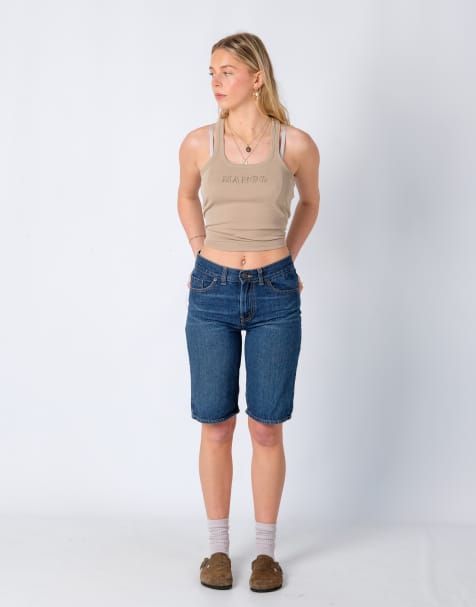 Vintage Levi's 505 28x21 Denim Jorts Shorts Blue - view 1