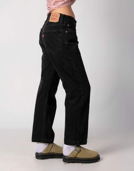 Vintage Levi's 505 31x30 Denim Jeans Black | ASOS