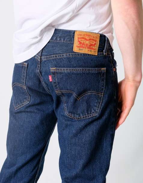 Vintage Levi's 505 32x32 Denim Jeans Navy Blue - view 1