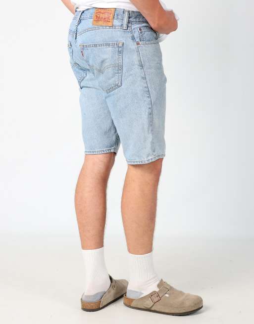 Vintage Levi's 505 33x20 denim jorts shorts in light blue