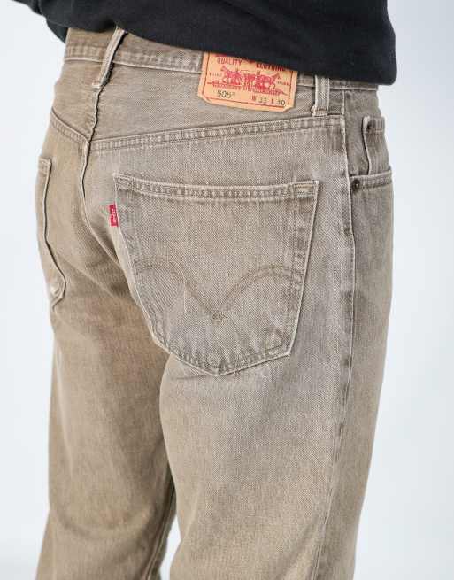 Vintage Levi's 505 33x30 denim jeans in brown, 4 of 4