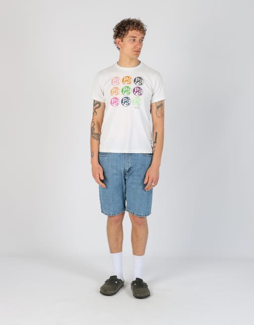 Vintage Levi's 505 34x19 denim jorts shorts in light blue