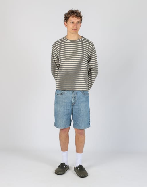 Vintage Levi's 505 34x20 denim jorts shorts in light blue