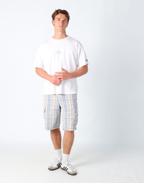 Vintage Levi's 505 34x21 denim jorts shorts light blue - view 1