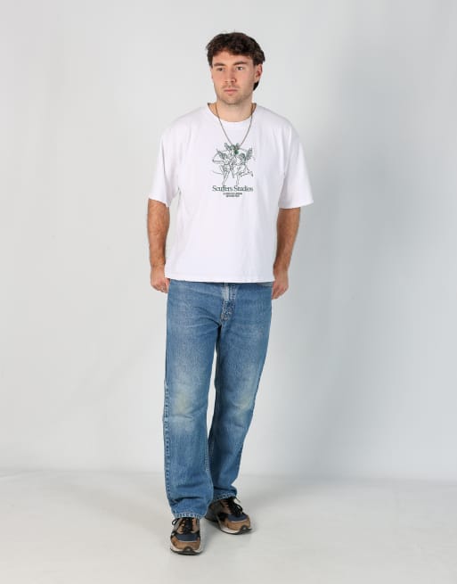 Vintage Levi's 505 34x30 denim jeans in light blue, 2 of 4