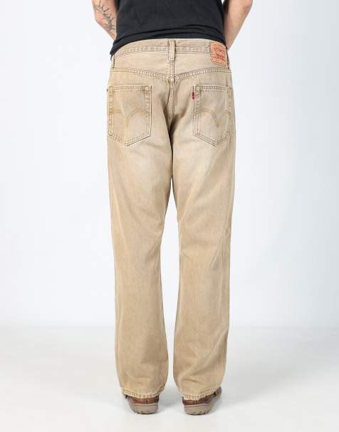 Vintage Levi's 505 34x30 denim jeans in tan - view 1