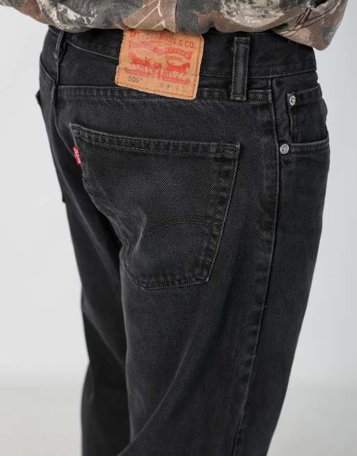 Vintage Levi's 505 34x32 denim jeans in black, 4 of 4