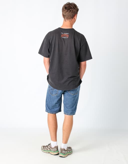 Vintage Levi's 505 36x21 denim jorts shorts in blue, 3 of 4