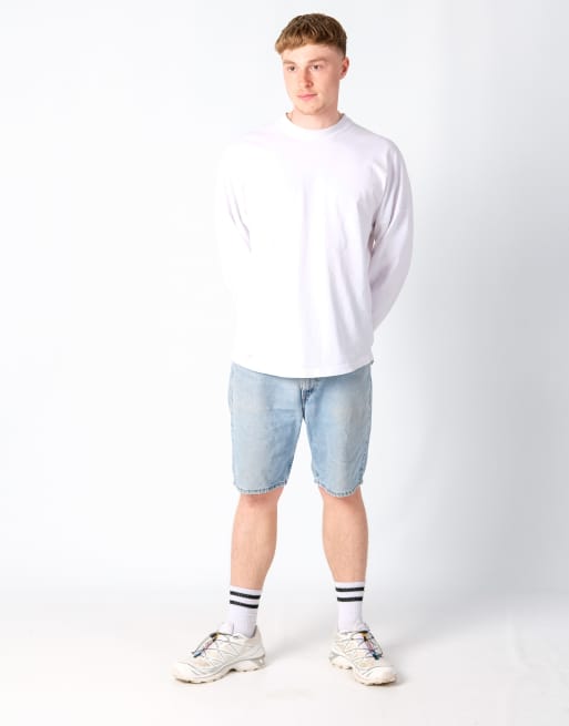 Vintage Levi's 505 36x21 Denim Jorts Shorts Light Blue