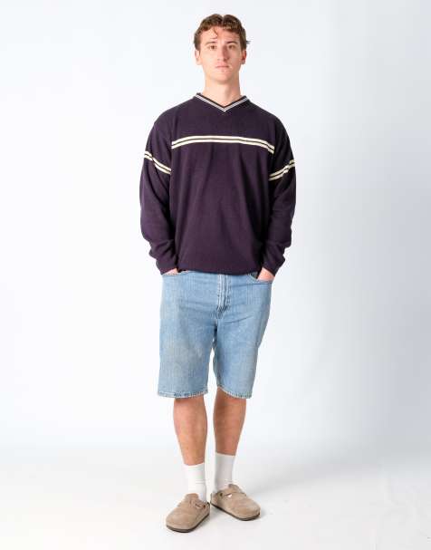 Vintage Levi's 505 36x21 Denim Jorts Shorts Light Blue - view 1