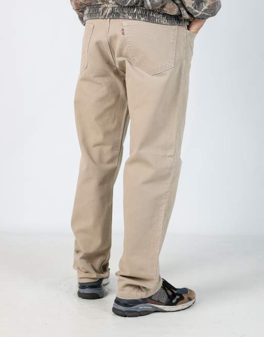 Vintage Levi's 505 36x30 denim jeans in beige, 2 of 4