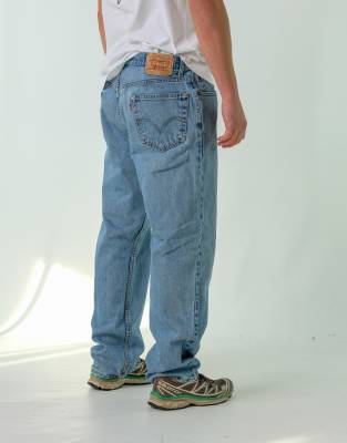 Levi's 505-0216 Tapered Denim Pants, Men's, Size W36 cotton Navy blue Vintage Second Hand