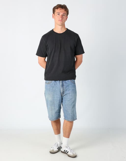 Vintage Levi's 505 36x32 denim jorts shorts in light blue