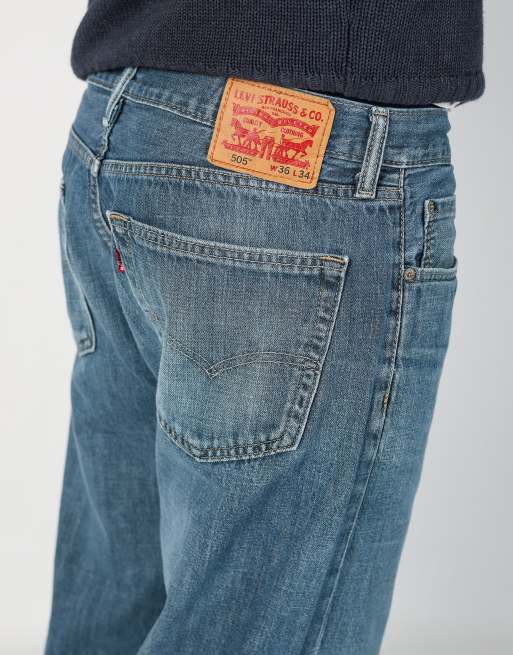 Vintage Levi's 505 36x34 denim jeans in blue, 4 of 4