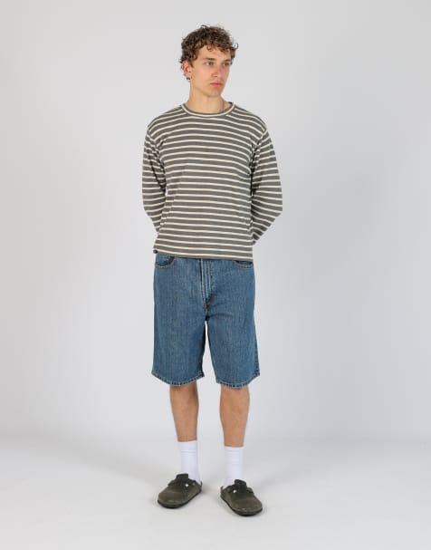 Vintage Levi's 505 38x22 denim jorts shorts in blue - view 1