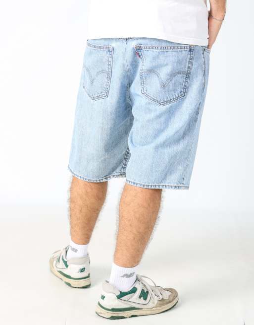 Vintage Levi's 505 38x22 denim jorts shorts in light blue
