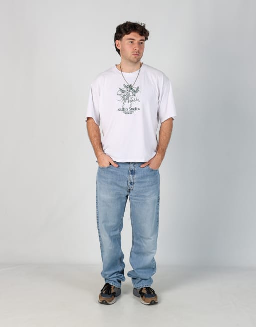 Vintage Levi's 505 38x34 denim jeans in light blue