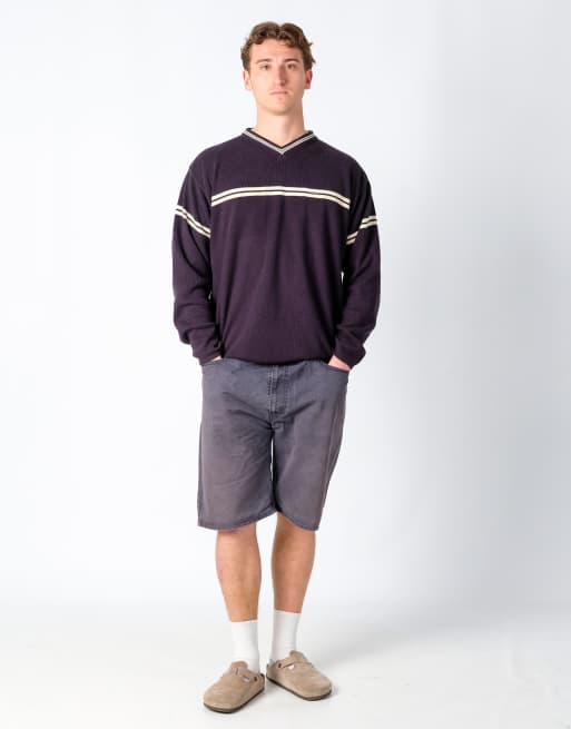 Vintage Levi's 505 40x22 Canvas Cargo Shorts Charcoal Grey