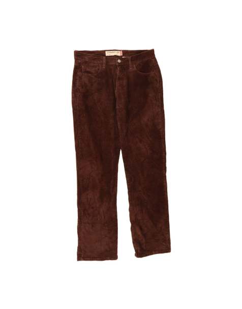 Vintage Levi's 505 Straight Corduroy Trousers US 6 Medium W30 L31 In Brown - view 1