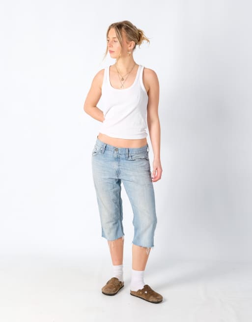 Vintage Levi's 507 30x26 Denim Shorts Light Blue