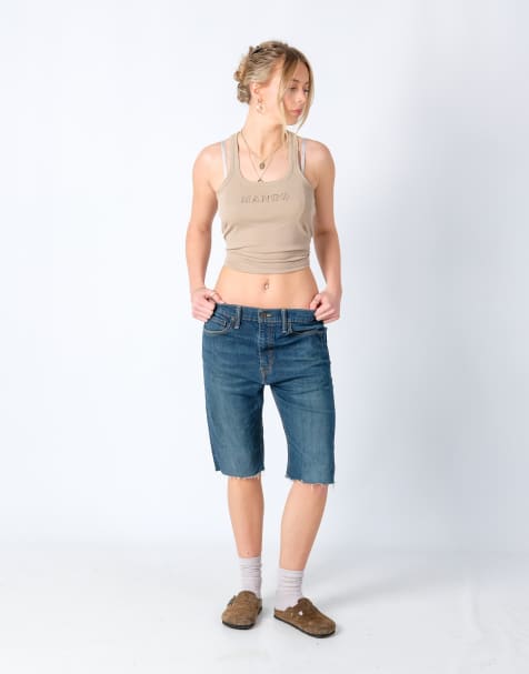 Vintage Levi's 510 34x24 Denim Shorts Blue - view 1