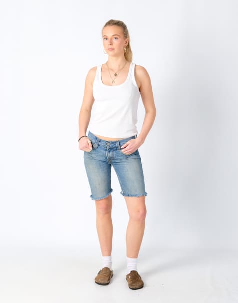 Vintage Levi's 511 29x18 Denim Shorts Light Blue - view 1